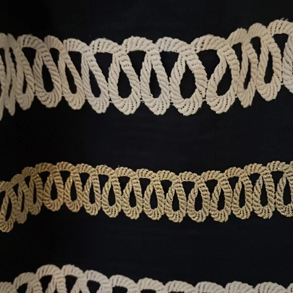 Gorgeous Lilly Navy, White, and Gold Dress - Picture 2 of 7